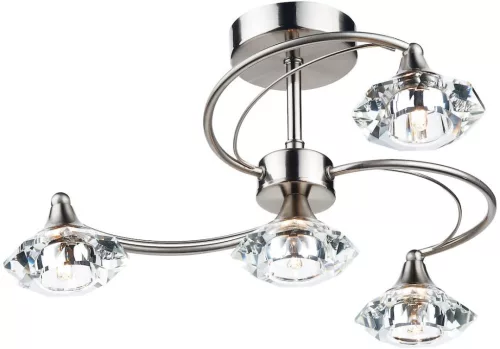 DAR LIGHTING LUT0446 LUTHER Mennyezeti Csillár Szatén Króm G9 IP20