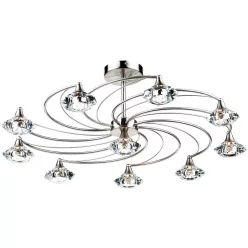   DAR LIGHTING LUT2346 LUTHER Mennyezeti Csillár Szatén Króm G9 IP20