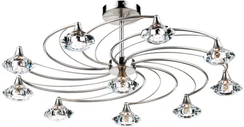 DAR LIGHTING LUT2346 LUTHER Mennyezeti Csillár Szatén Króm G9 IP20