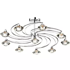   DAR LIGHTING LUT2350 LUTHER Glamour Mennyezeti Lámpa Csiszolt Króm G9 IP20