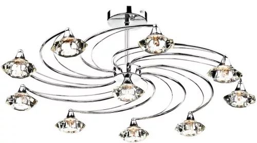 DAR LIGHTING LUT2350 LUTHER Glamour Mennyezeti Lámpa Csiszolt Króm G9 IP20