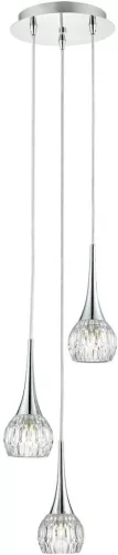 DAR LIGHTING LYA0350 LYALL Többágú Függesztett Lámpa Csiszolt Króm, Átlátszó G9 IP20
