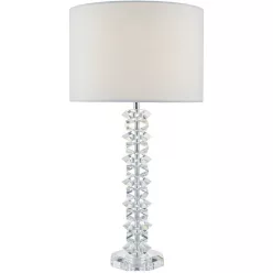   DAR LIGHTING MIN4208 MINA Kristály Asztali lámpa Tejszínes, Csiszolt króm E27 IP20