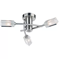   DAR LIGHTING MOR0346 MORGAN Mennyezeti Csillár Átlátszó, Szatén Króm G9 IP20