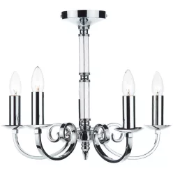   DAR LIGHTING MUR0550 MURRAY Klasszikus Csillár Csiszolt Króm E14 IP20