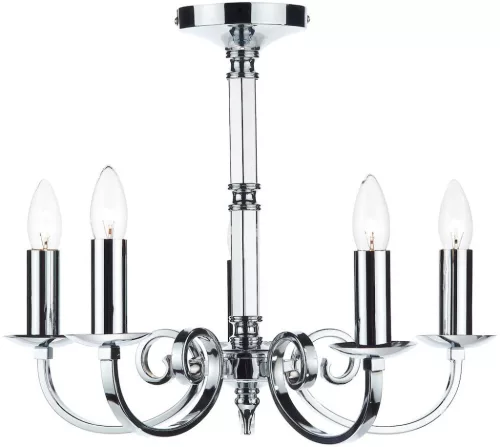 DAR LIGHTING MUR0550 MURRAY Klasszikus Csillár Csiszolt Króm E14 IP20