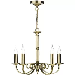   DAR LIGHTING MUR0575 MURRAY Klasszikus Csillár Antik Sárgaréz E14 IP20