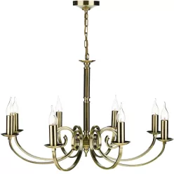   DAR LIGHTING MUR0875 MURRAY Klasszikus Csillár Antik Sárgaréz E14 IP20