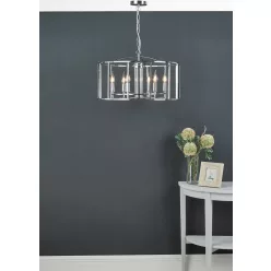   DAR LIGHTING MYK0650 MYKA Glamour Függesztett Lámpa Csiszolt Króm E14 IP20