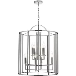   DAR LIGHTING MYK0850 MYKA Klasszikus Függesztett Lámpa Csiszolt Króm E14 IP20