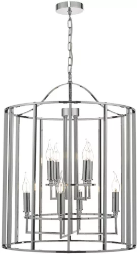 DAR LIGHTING MYK0850 MYKA Klasszikus Függesztett Lámpa Csiszolt Króm E14 IP20