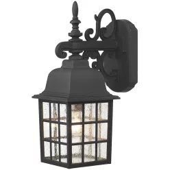  DAR LIGHTING NOR1522 NORFOLK Klasszikus Kültéri Fali Lámpa Fekete, Átlátszó E27 IP43