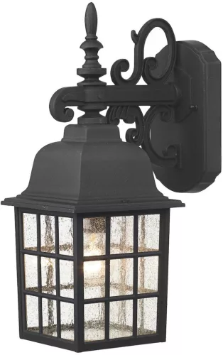 DAR LIGHTING NOR1522 NORFOLK Klasszikus Kültéri Fali Lámpa Fekete, Átlátszó E27 IP43