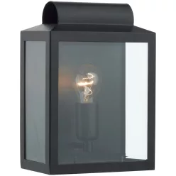   DAR LIGHTING NOT2122 NOTARY Klasszikus Kültéri Fali Lámpa Fekete, Átlátszó E27 IP44