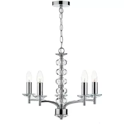   DAR LIGHTING OLE0550 OLEANA Kristály Csillár Csiszolt króm E14 IP20