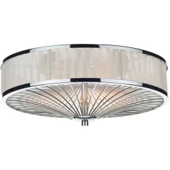   DAR LIGHTING OSL5050 OSLO Ernyős Mennyezeti Lámpa Csiszolt Króm E27 IP20