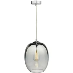   DAR LIGHTING PAT0132 PATRICE Modern Függesztett Lámpa Csiszolt Króm, Ezüst E27 IP20