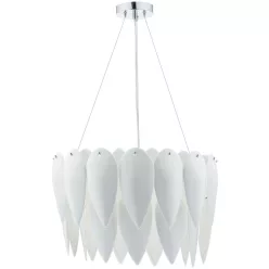   DAR LIGHTING PHI032 PHILLIPA Modern Led Függesztett Lámpa Fehér, Króm E27 IP20