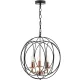 DAR LIGHTING PHO0322 PHOENIX Klasszikus Függesztett Lámpa Fekete, Réz E14 IP20