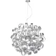 DAR LIGHTING RAW1250 RAWLEY Glamour Függesztett Lámpa Eloxált Alumínium, Csiszolt Króm G9 IP20