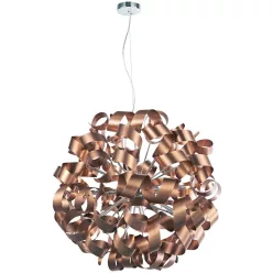   DAR LIGHTING RAW1264 RAWLEY Glamour Függesztett Lámpa Eloxált Alumínium, Csiszolt Króm G9 IP20