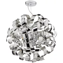   DAR LIGHTING RAW1355 RAWLEY Glamour Függesztett Lámpa Csiszolt Króm G9 IP20