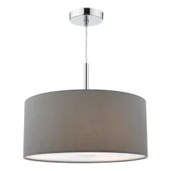   DAR LIGHTING RON1039 RONDA Ernyős Függesztett Lámpa Szürke E27 IP20