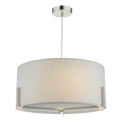   DAR LIGHTING SAN0339 SANTINO Ernyős Függesztett Lámpa Szürke E27 IP20
