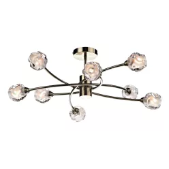   DAR LIGHTING SEA0875 SEATTLE Glamour Mennyezeti Lámpa Antik Sárgaréz G9 IP20