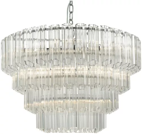 DAR LIGHTING TUV1308 TUVALU Kristály Függesztett Lámpa Csiszolt Króm, Átlátszó E14 IP20