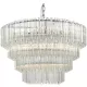 DAR LIGHTING TUV1308 TUVALU Kristály Függesztett Lámpa Csiszolt Króm, Átlátszó E14 IP20