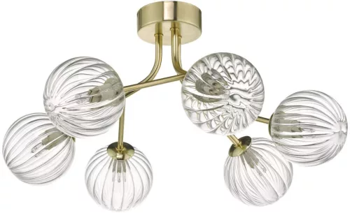 DAR LIGHTING YIS6435 YISKA Mennyezeti Csillár Átlátszó, Arany G9 IP20