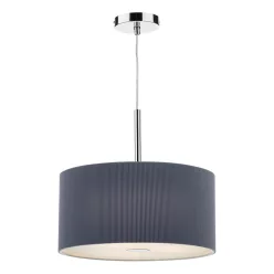   DAR LIGHTING ZAR1039 ZARAGOZA Ernyős Függesztett Lámpa Szürke E27 IP20