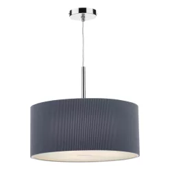   DAR LIGHTING ZAR1739 ZARAGOZA Ernyős Függesztett Lámpa Szürke E27 IP20