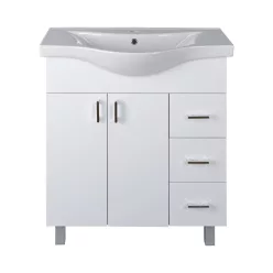   VivaStyle BIANKA 80 lábon álló fürdőszobabútor 3 fiókos Sanovit ALBATROS 10080 mosdóval 80 x 46 cm