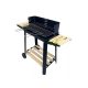 Rectangular roller charcoal grill