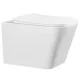 Eros ES QUADRO fali wc - ülőkével komplett - perem nélküli öblítés - 49,5 cm