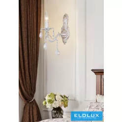   UNIVERSO Fali lámpa 1 karos 1xE14 Max.40W D24x35cm fehér/arany
