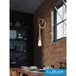   UNIVERSO Kender kötél fali lámpa 1xE27 IP20 160x320mm fekete