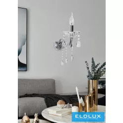 UNIVERSO Fali lámpa 1 karos 1xE14 Max.40W D25x36cm króm