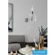 UNIVERSO Fali lámpa 1 karos 1xE14 Max.40W D25x36cm króm