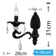 ELDLUX E43-1N Kristály Fali Lámpa IP20