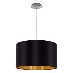   EGLO 31599 MASERLO Ernyős Függesztett Lámpa Fekete, Nikkel, Arany E27 IP20