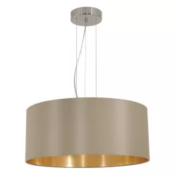   EGLO 31607 MASERLO Ernyős Függesztett Lámpa Nikkel, Taupe, Arany E27 IP20