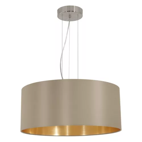 EGLO 31607 MASERLO Ernyős Függesztett Lámpa Nikkel, Taupe, Arany E27 IP20