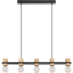   EGLO 43541 CHIEVELEY Modern Függesztett Lámpa Barna, Fekete E27 IP20
