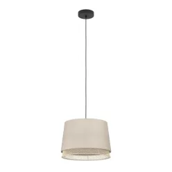   EGLO 43975 TABLEY Ernyős Függesztett Lámpa Bézs, Barna, Fekete E27 IP20