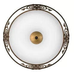   EGLO 86712 MESTRE Klasszikus Mennyezeti Lámpa Antik Bronz, Fehér, Arany E27 IP20