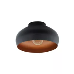   EGLO 900555 MOGANO 2 Loft Mennyezeti Lámpa Fekete, Réz E27 IP20