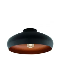   EGLO 94547 MOGANO Loft Mennyezeti Lámpa Fekete, Réz E27 IP20